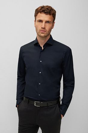 BOSS Hank Zwart Overhemd 50479915-001 kopen
