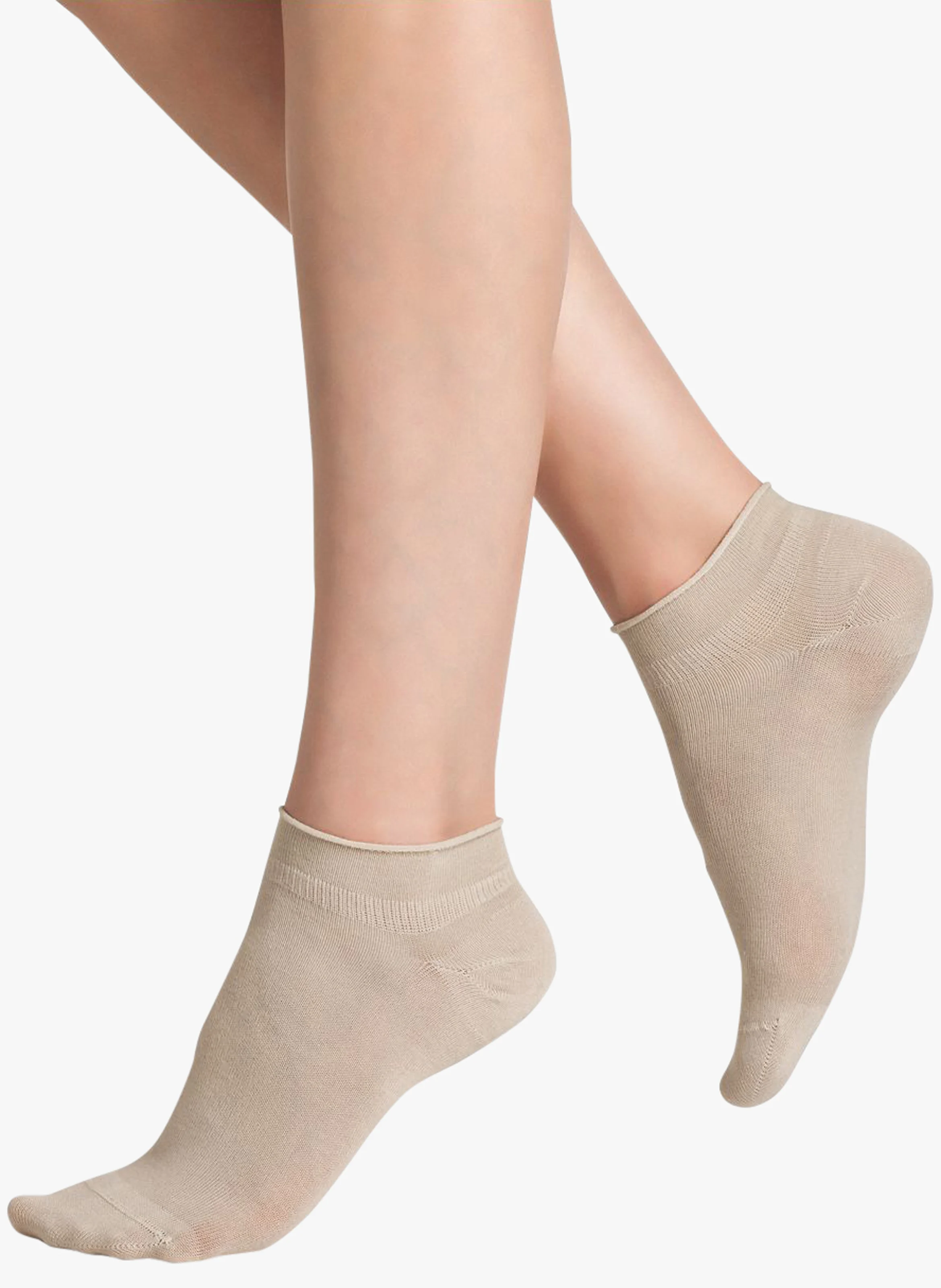 FLEUR DE PEAU - Chaussettes basses en coton mélangé | Beige