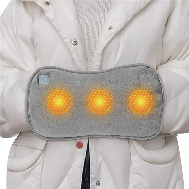 (28x18cm) Hand Heizkissen Elektrisches USB Wärmekissen Handwärmer - Grau