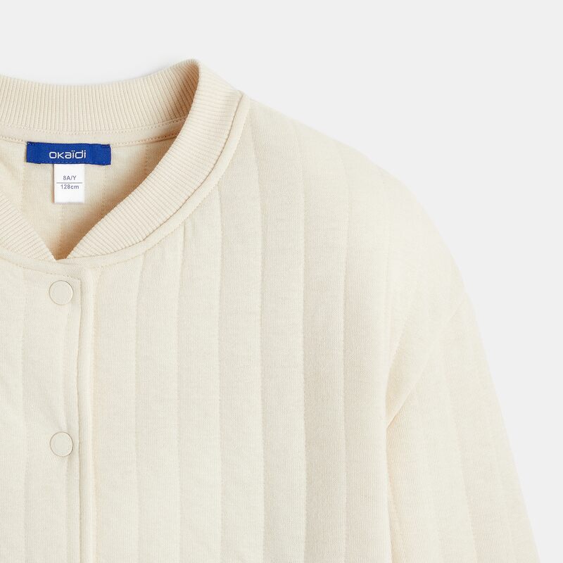 Blouson matelassé uni blanc fille