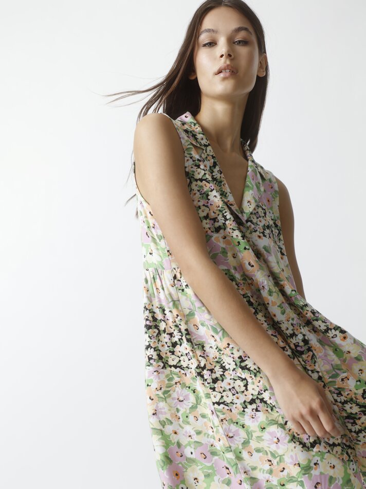 Vestido curto sem mangas - Tons de Verde