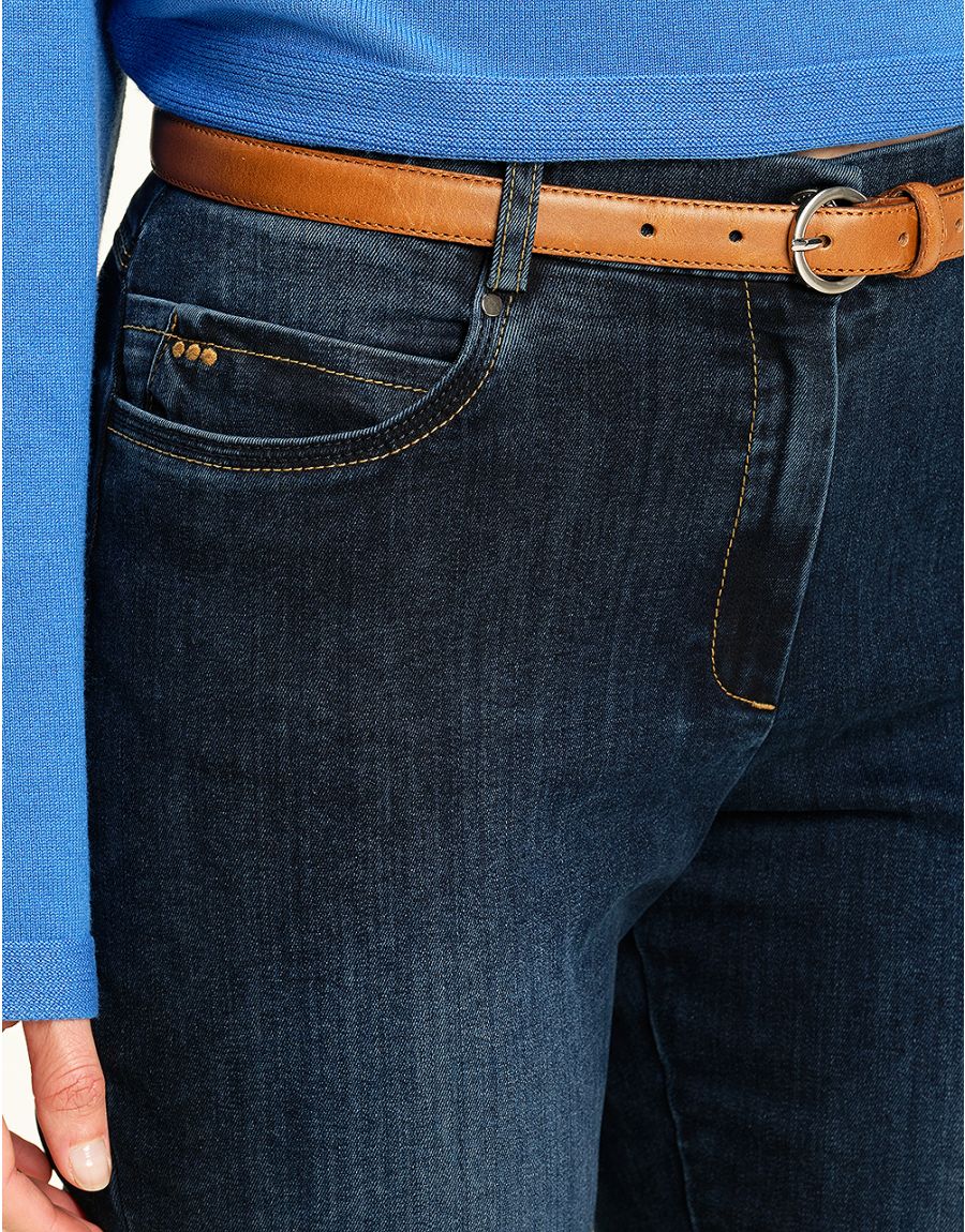 Jean 7/8 bleu stretch