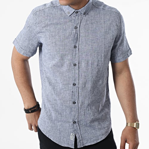 Chemise A Manches Courtes JMC-853 Gris Anthracite Chiné