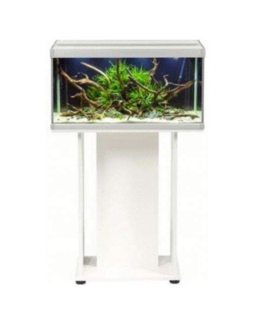 Akvastabil Kast Family  Aquarium 60 - Aquariummeubel - 60x30x32 cm Wit Zilvergrijs