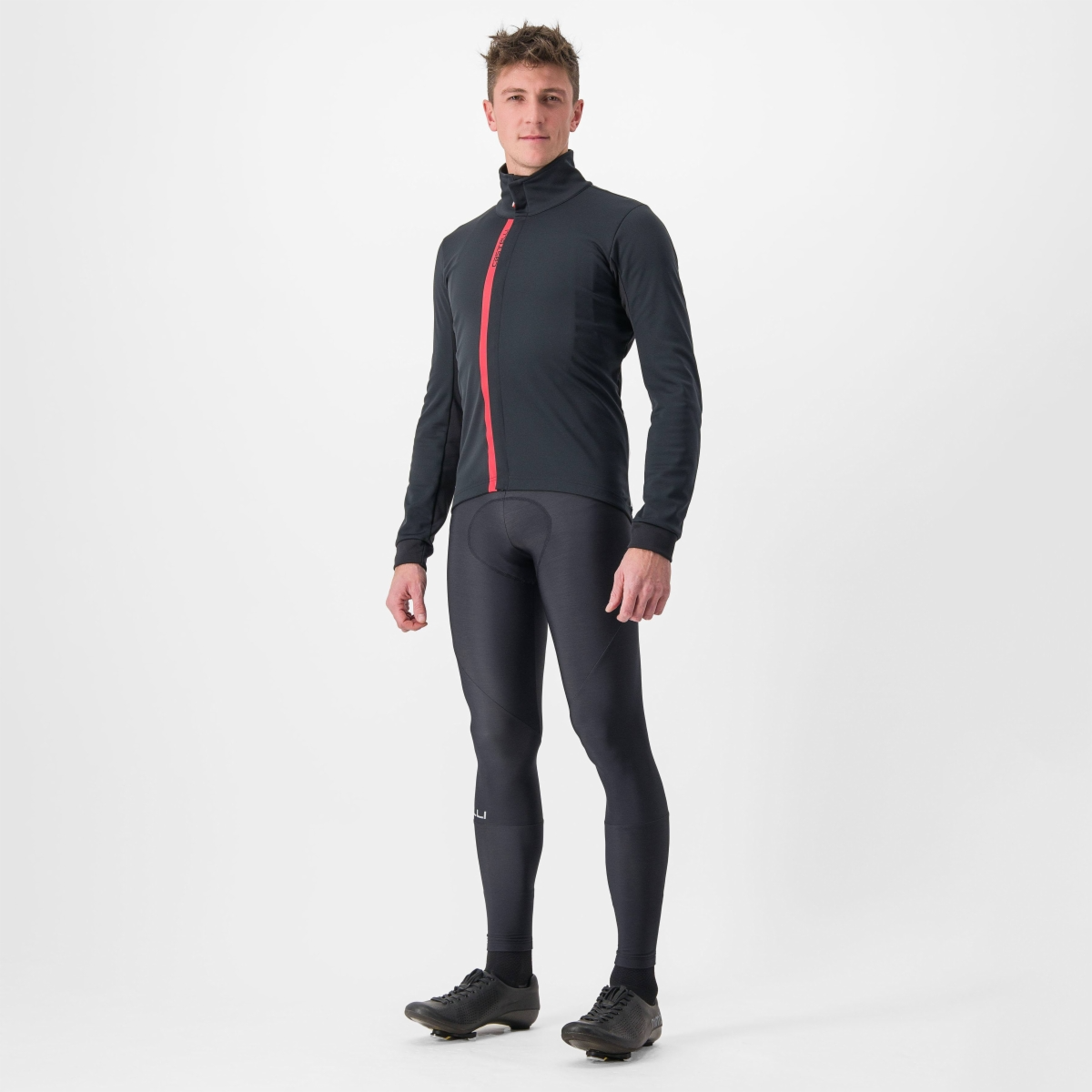 Castelli Entrata cykeljakke sort/rød herre