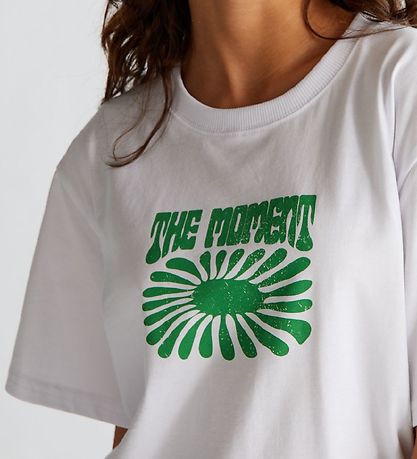 Grønt T-shirt - Mason - Hvid m.  Grøn Print