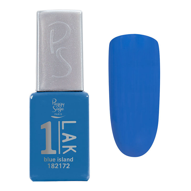 1-LAK vernis semi-permanent 3 en 1 blue island