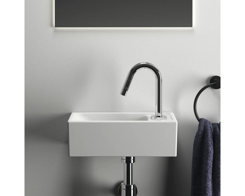 Ideal Standard i.life S wastafel 37 x 21 cm wit chroom glanzend E2129AA
