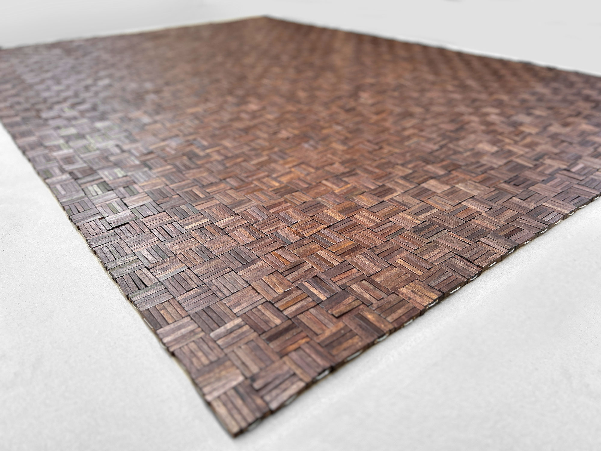 Holzteppich 'Faisal', Kautschukholz dunkel, B 200 cm, L 140 cm von fischer's lagerhaus