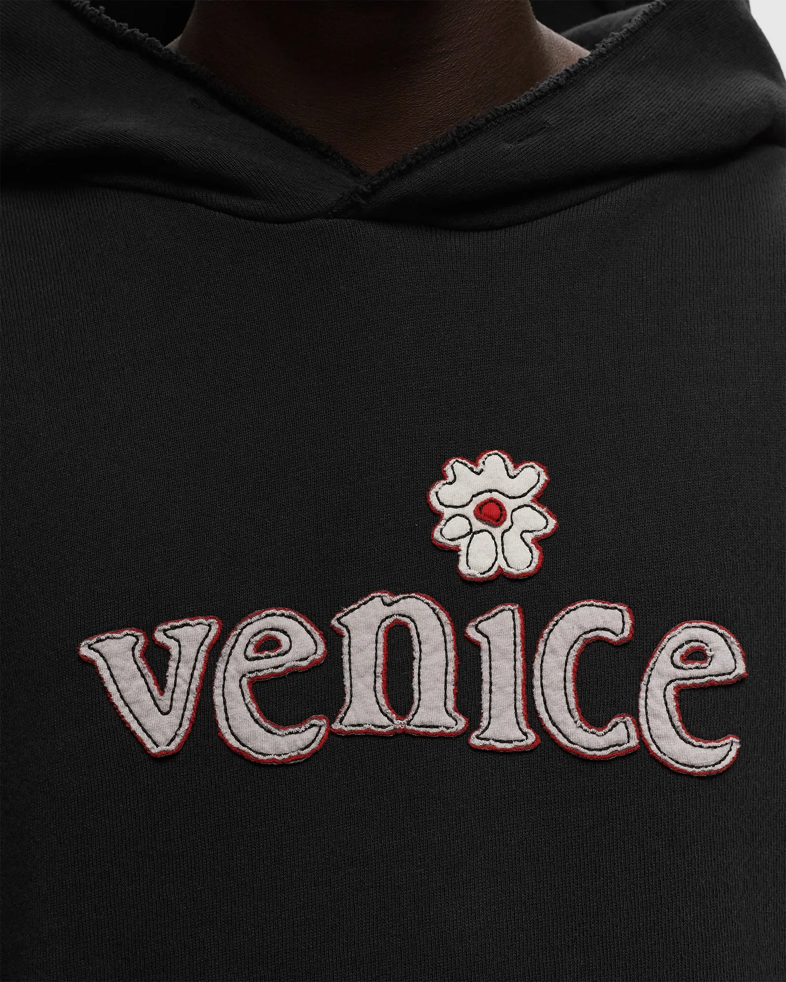 ERL VENICE PATCH HOODIE KNIT