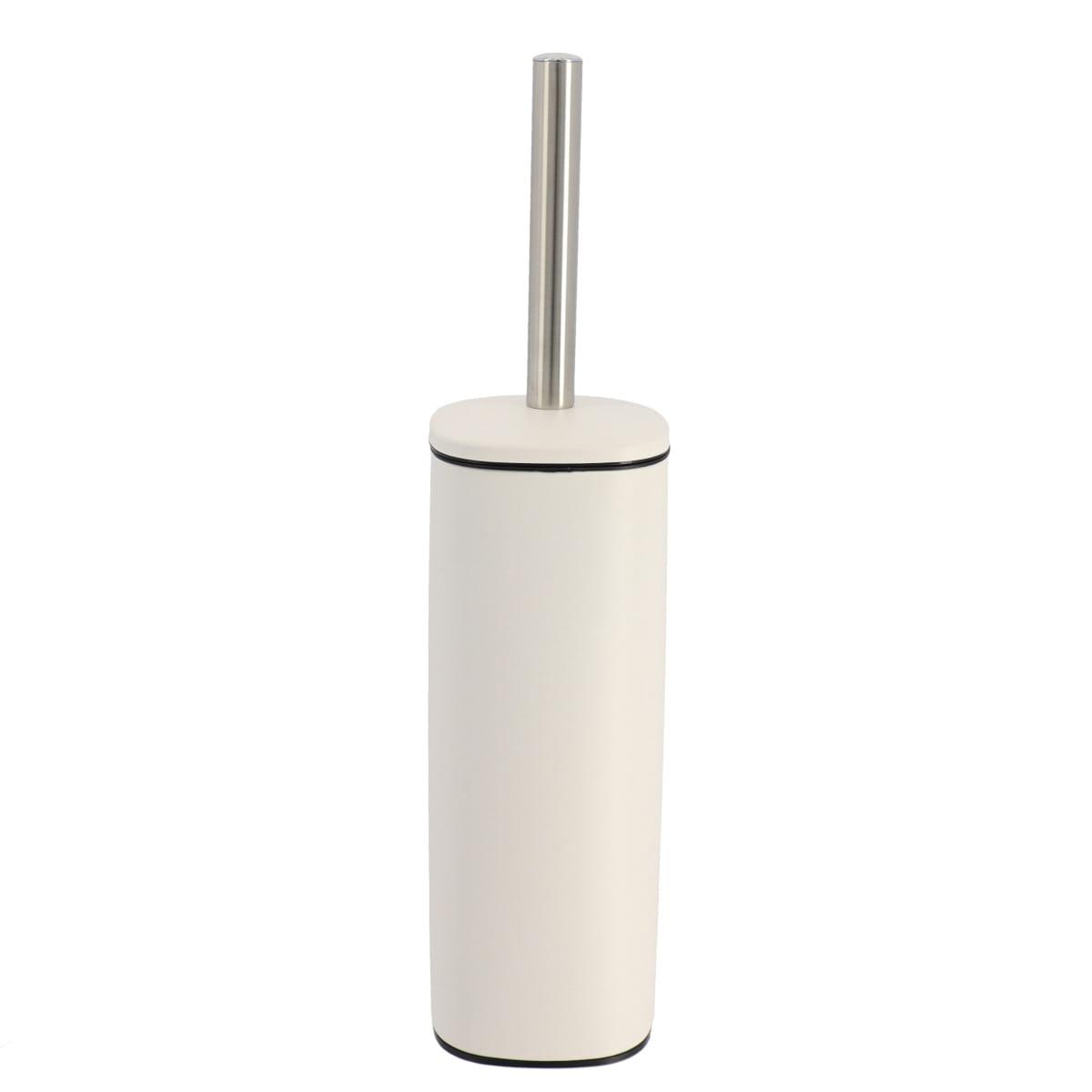 BROSSE WC CARRE METAL BLANC