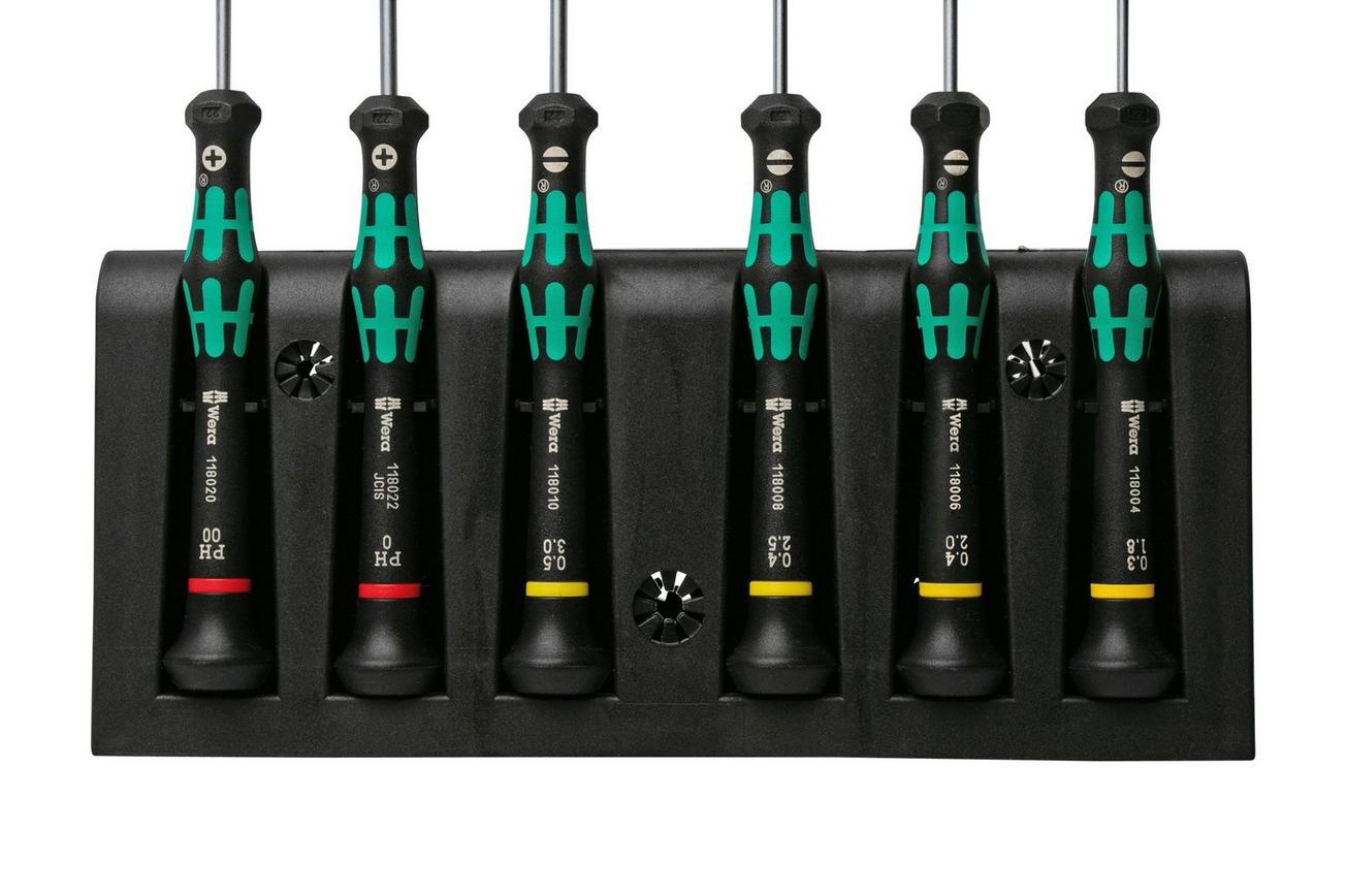 Wera Kraftform Micro 6-delige schroevendraaierset met houder, 5118150001