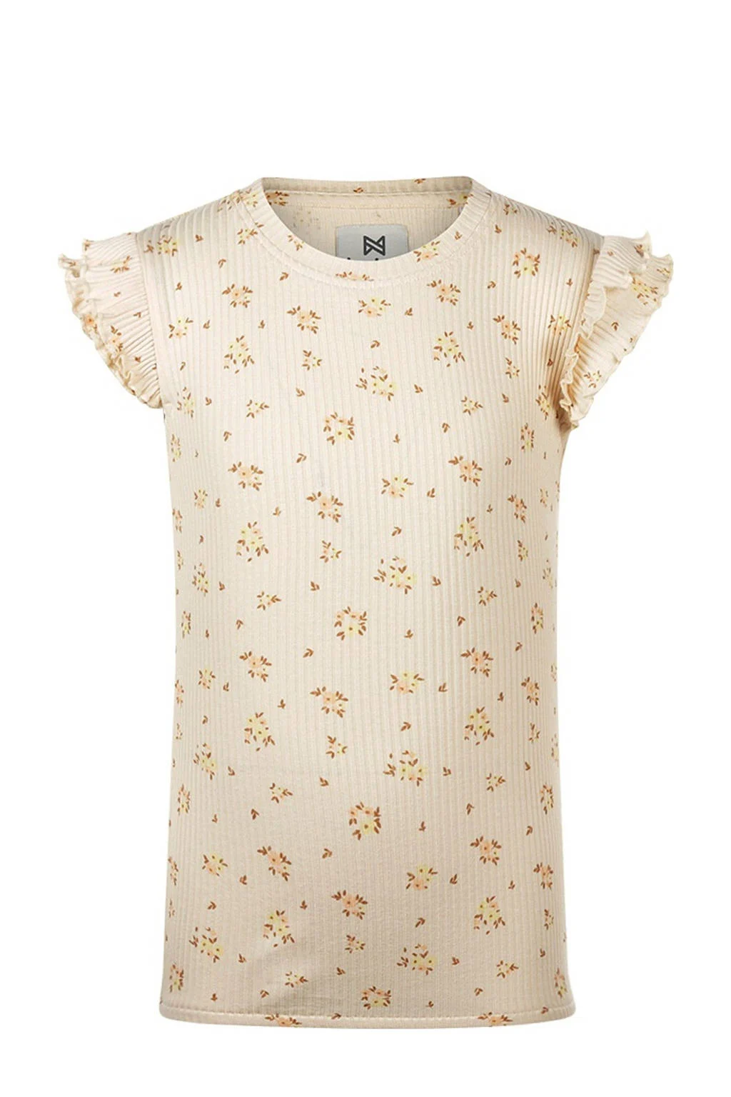 Koko Noko t-shirt beige rib gebreid