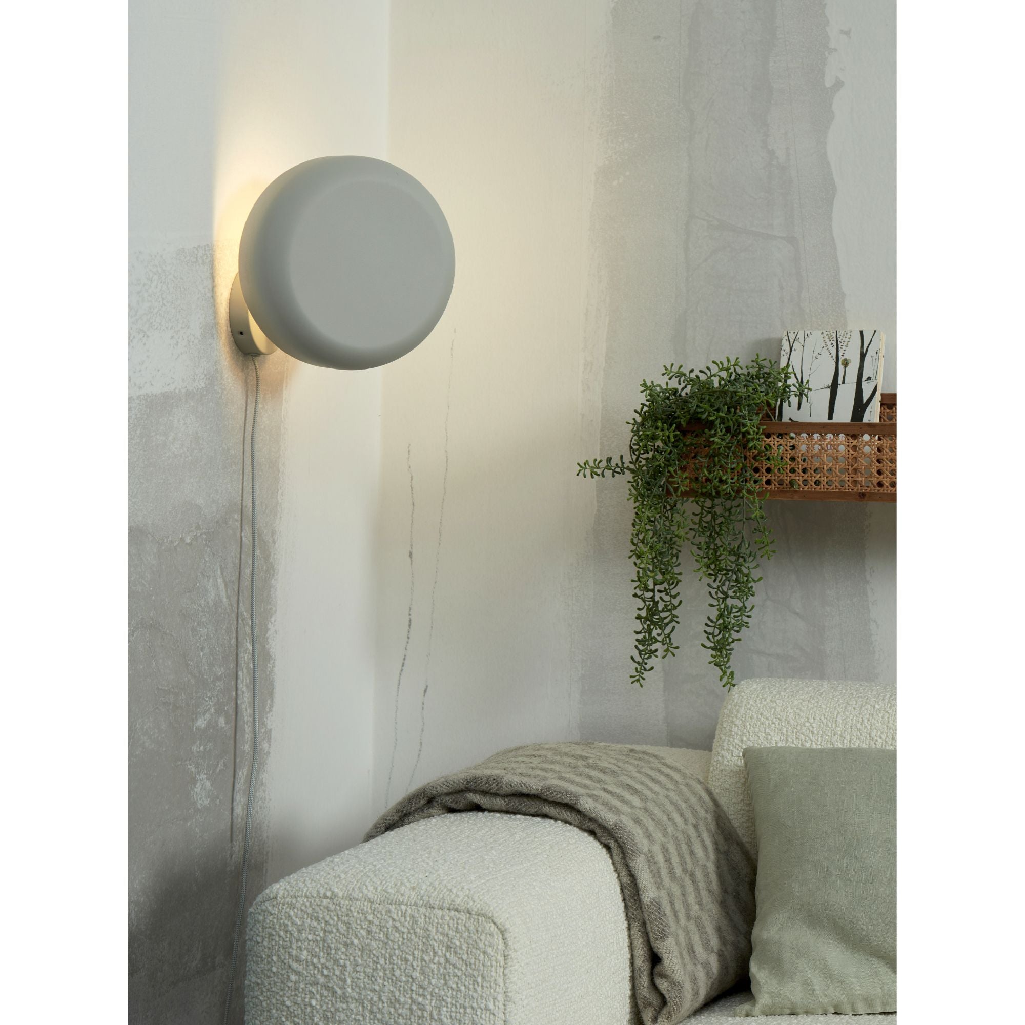 it's about RoMi Wandlamp Porto - Grijs - Ã25cm
