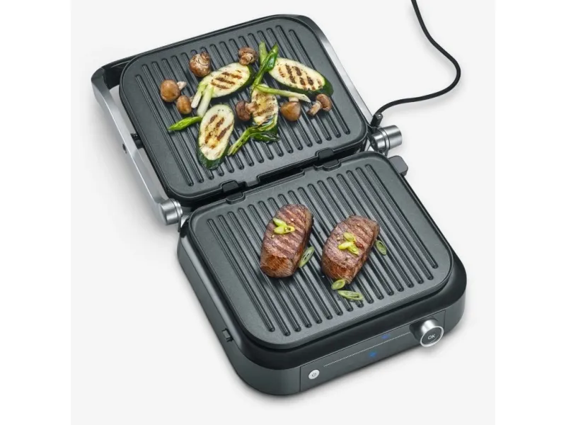Severin KG2395, Sort, Grå, Rektangulær, Knapper, Keramisk, 230 °C, LED