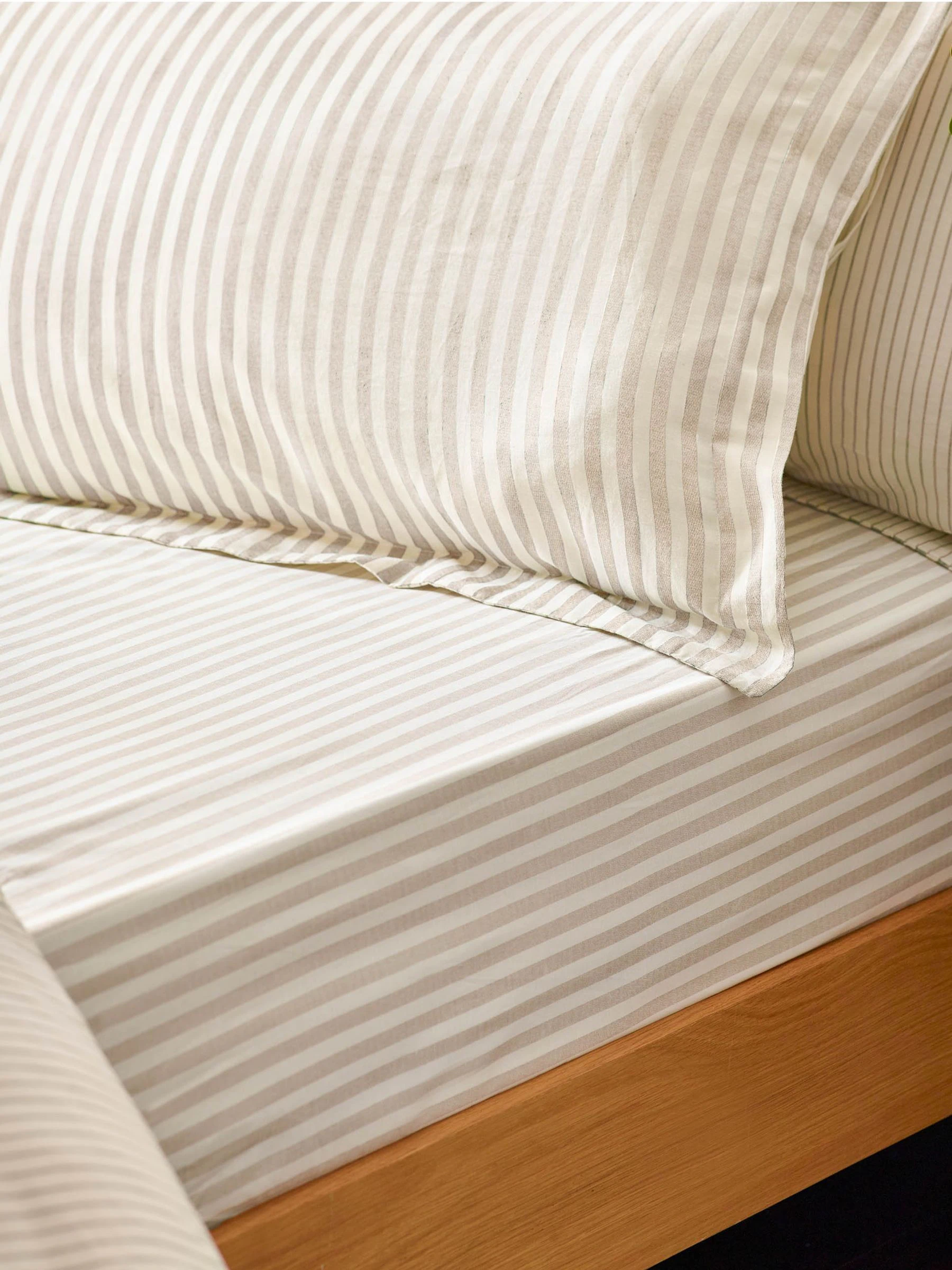 Yard Set of 2 Hebden Melange Stripe 100 Cotton Pillowcases