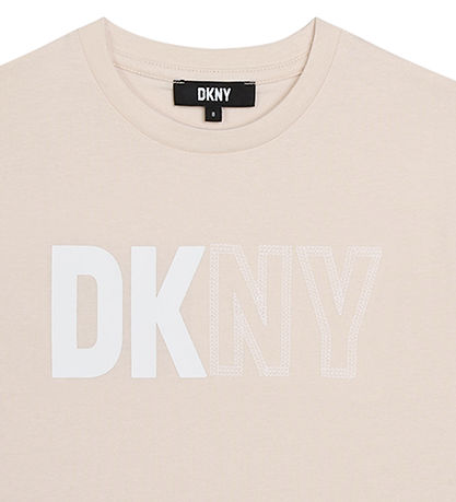 DKNY T-Shirt - Creme m. Weiß