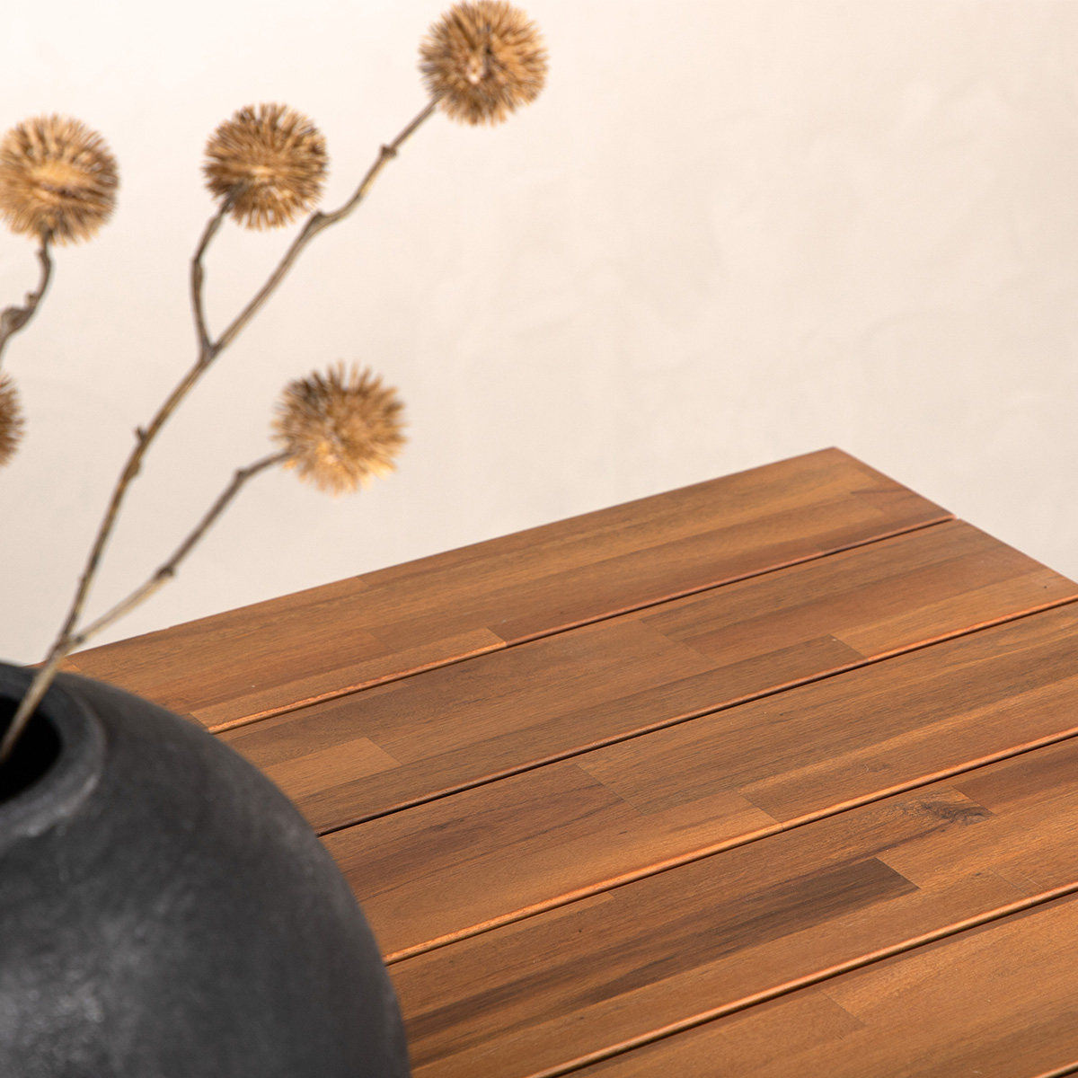 Tuintafel Joshua - met houten blad Zwart