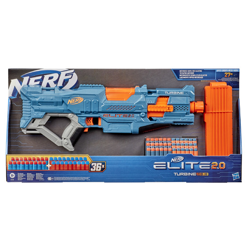 Lançador de dardos Nerf Elite 2.0 Turbine CS, para maiores de 18 anos.