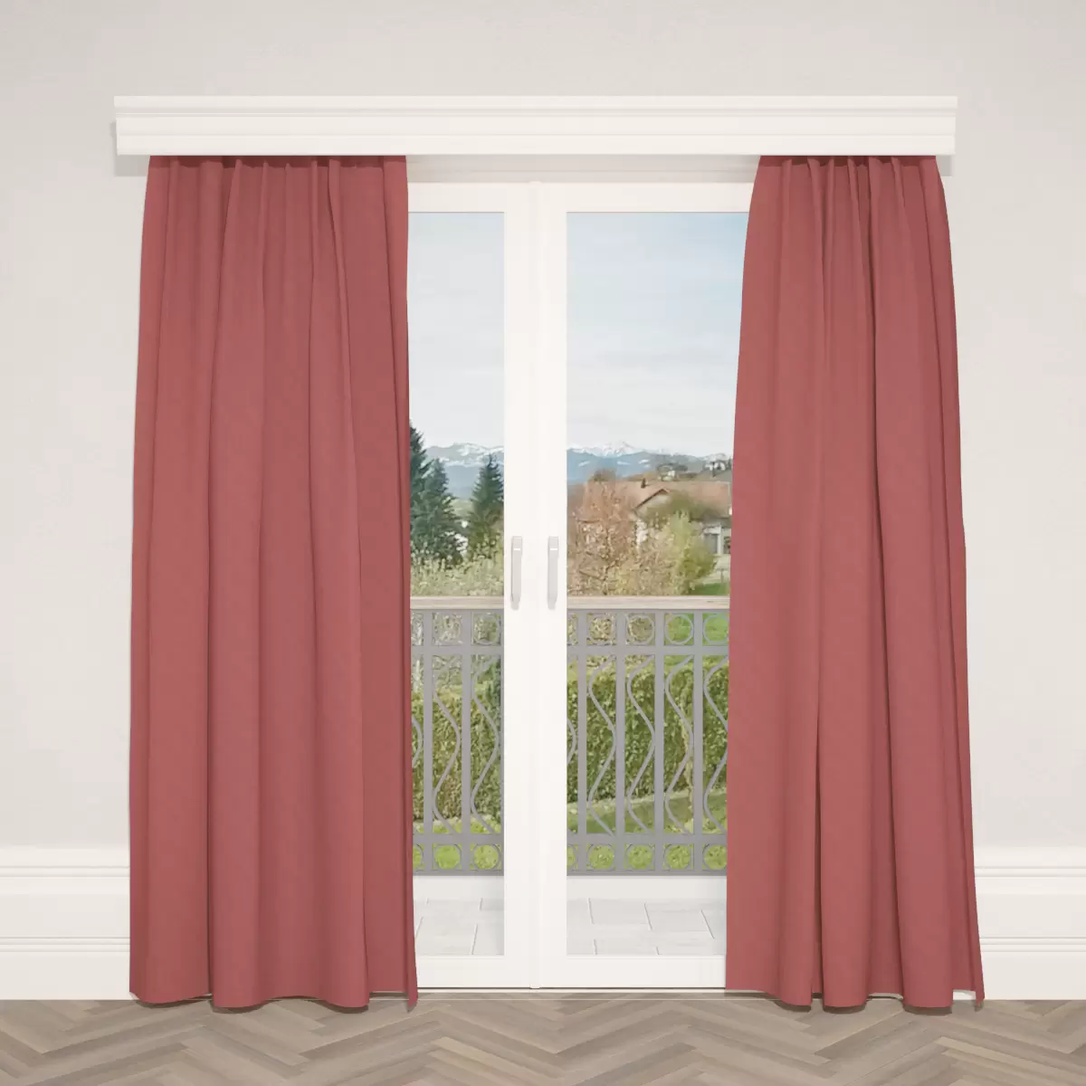 Verdunkelungsvorhang Satin Rot