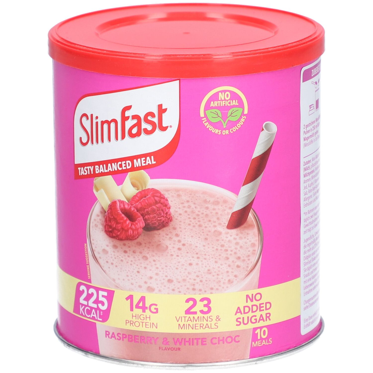 SlimFast Milchshake-Pulver Himbeere & Weiße Schokolade