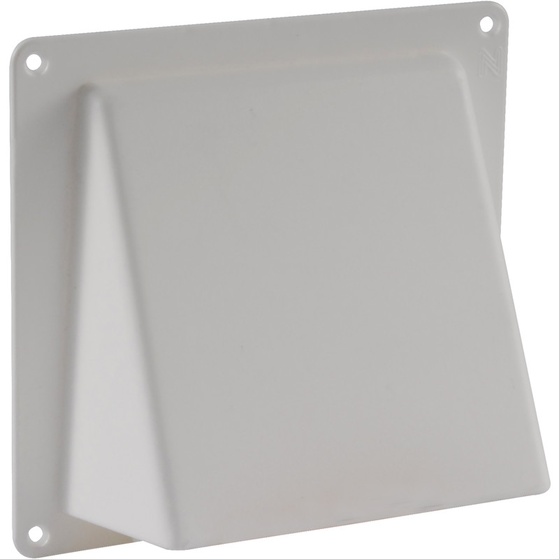 Gevelklep rooster 125mm wit