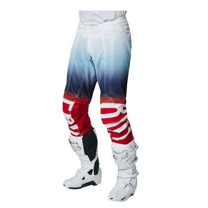 Pantalon cross Fox AIRLINE REEPZ - WHITE RED BLUE 2023 - Blanc / Rouge