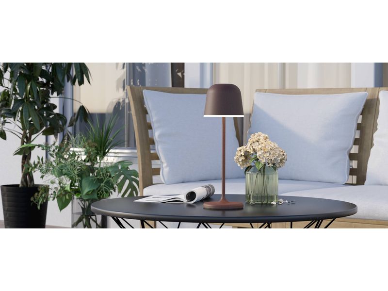 EGLO Leuchten Akku-Tischleuchte MANNERA 2.2W, 34 cm, Rostbr Tischleuchte