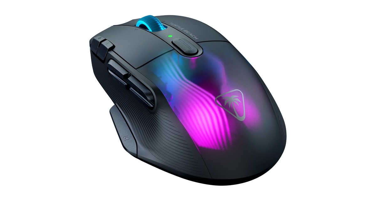 Turtle BeachKone XP Air gaming muis  (Zwart, USB-C / 2,4GHz / Bluetooth, 50 - 19.000 Dpi, RGB)