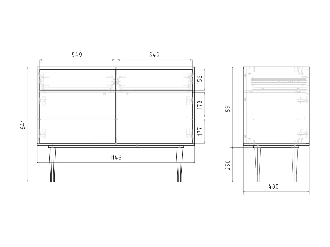 Buffet - 115x85x48 cm - BS4 - Christ in Limbo, Sable