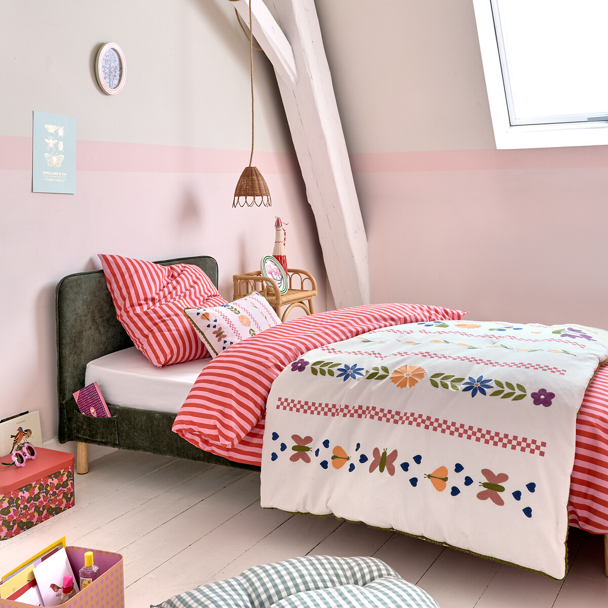 LA REDOUTE INTERIEURS<br>Edredom infantil acolchoado com estampa floral, Papilio