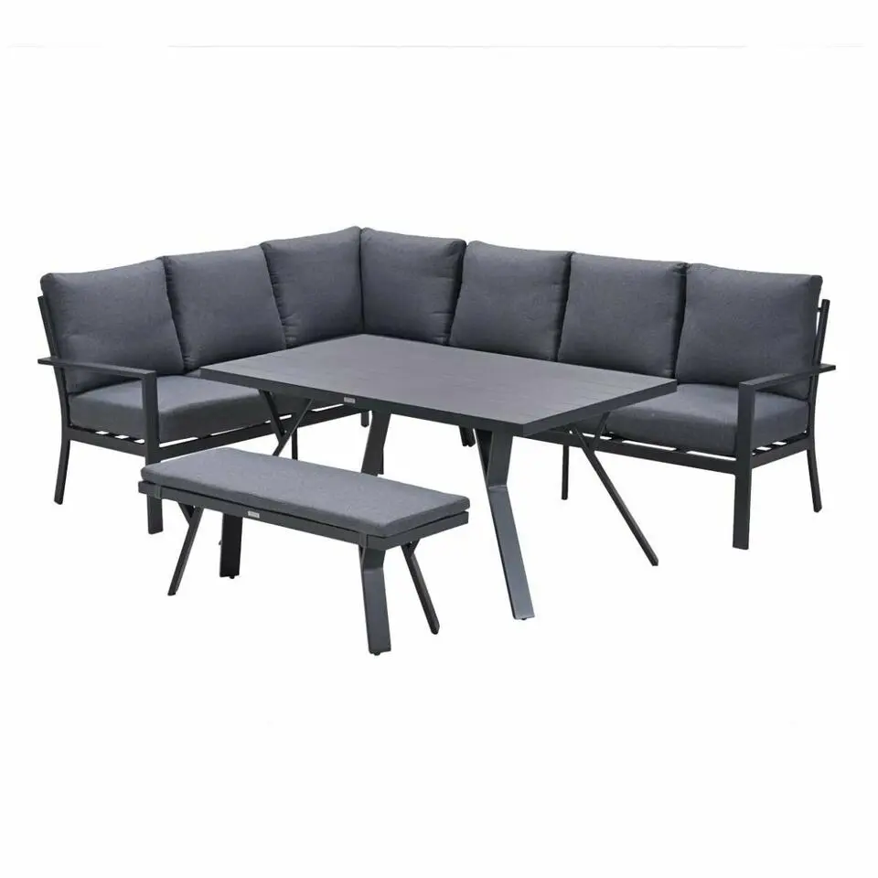 Garden Impressions Senja lounge dining set 4-delig links - m. grijs
