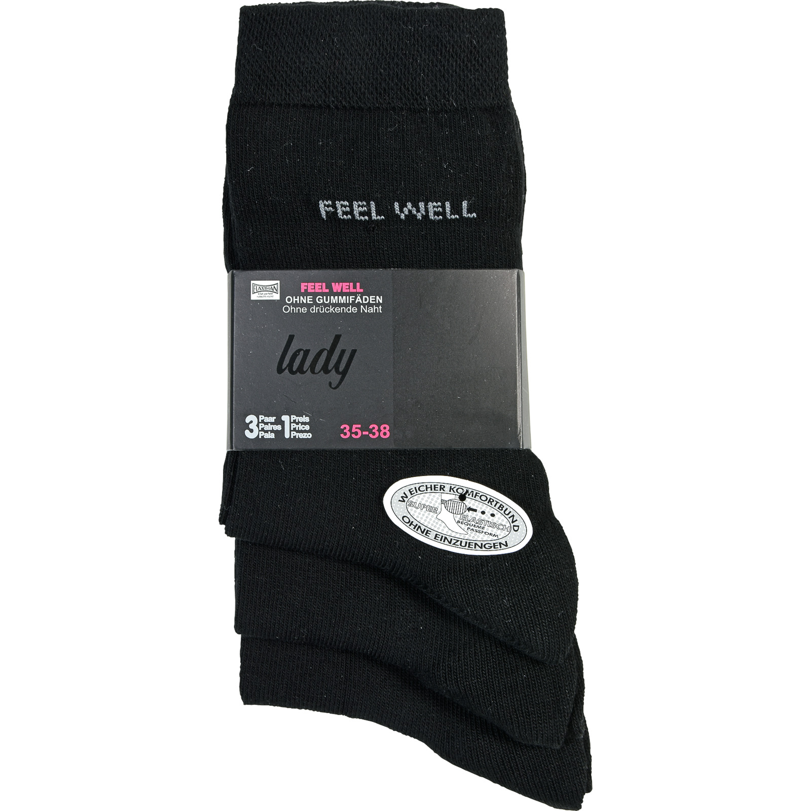 Feel Well Socken DA schwarz