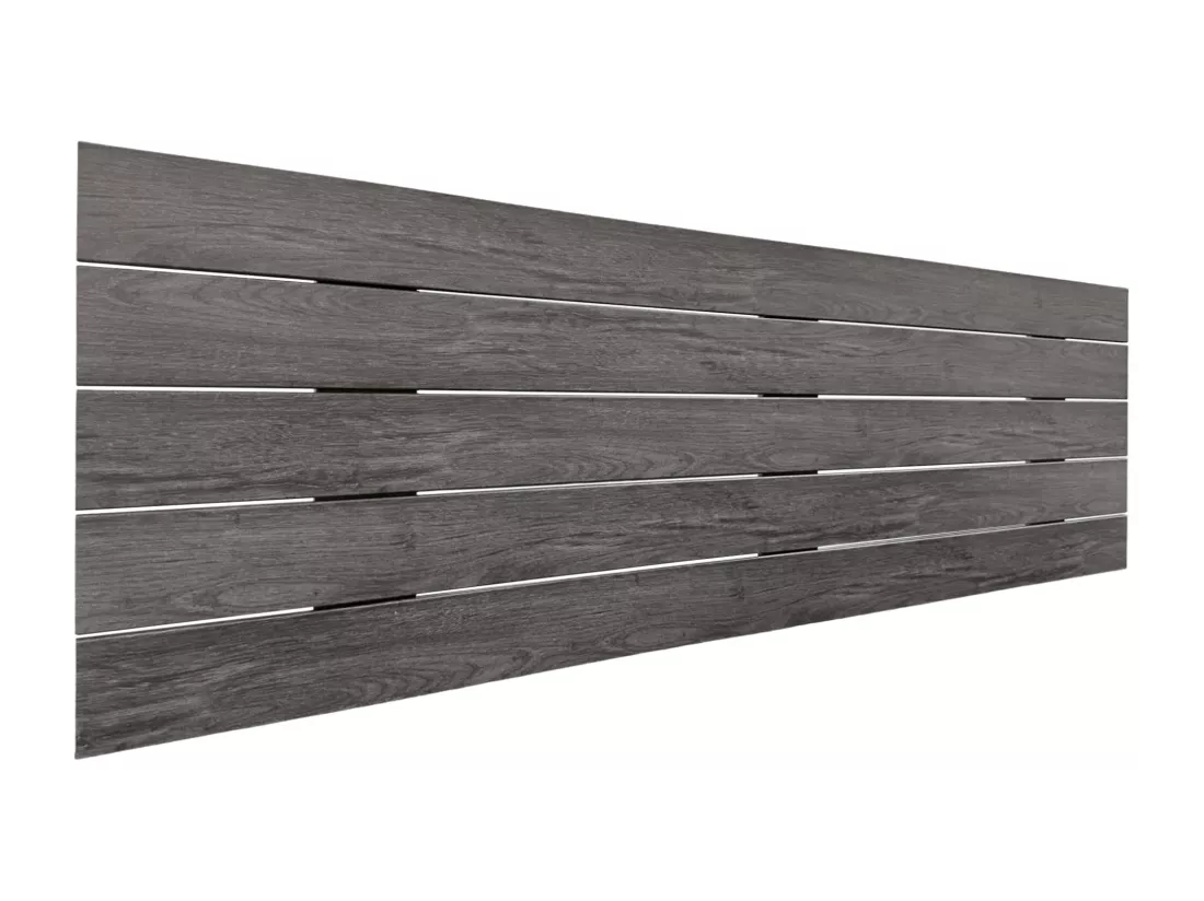 DHOME Tête de lit en bois recyclé DM Style Palette Horizontale 160x46cm Lits 150/160 - Bois Cendre
