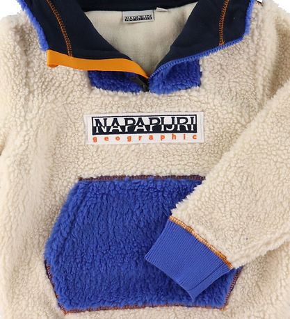 Napapijri Fleecepullover - Teide 1 - Whitecap Grau/Blau