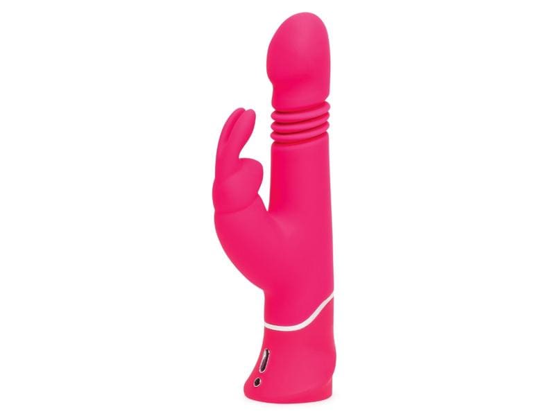 Happy Rabbit Vibrator Thrusting Rabbit Pink Wasserdichter Stossvibrator aus Silikon
