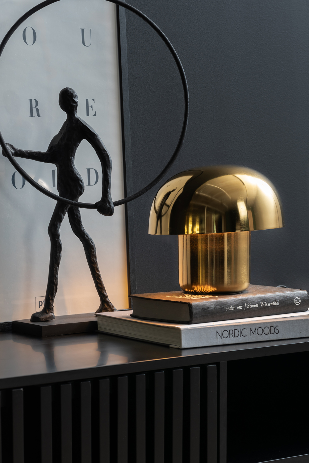 Table lamp Fat Mushroom Mini gold plated