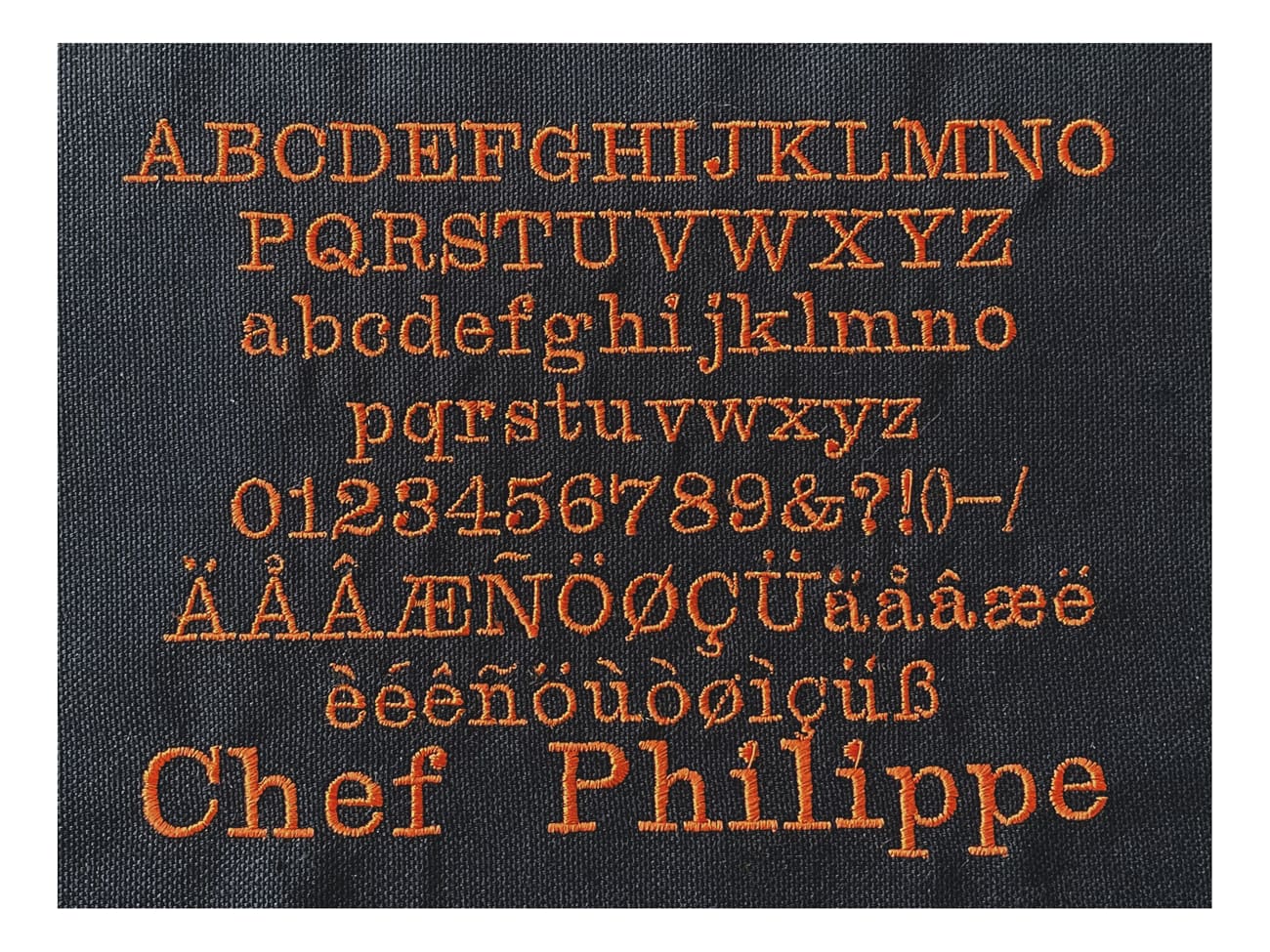 Broderie - Modèle M1 - Orange - Meilleur du Chef