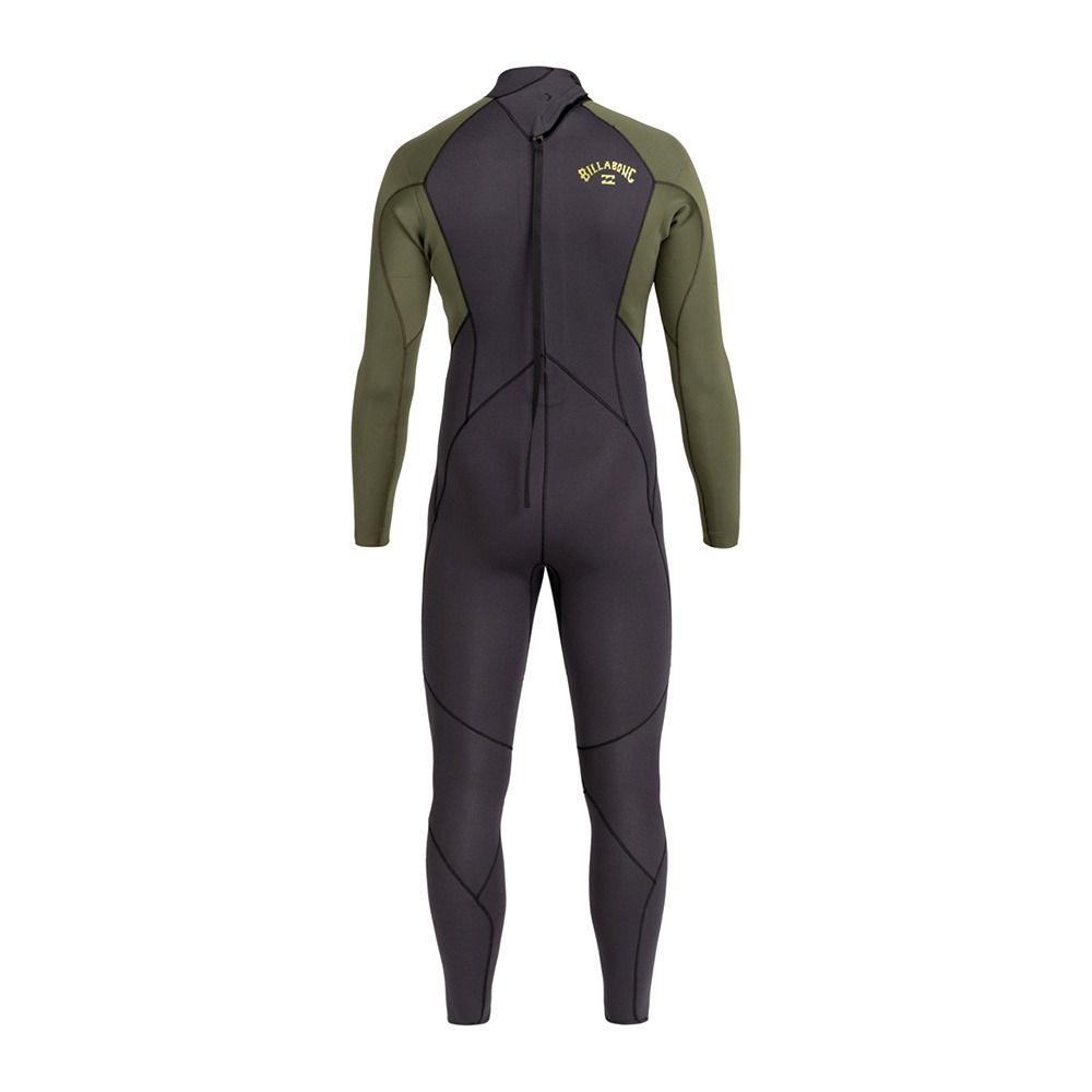 Billabong INTRUDER BACK ZIP - Combinaison intégrale 4/3mm Homme antique black