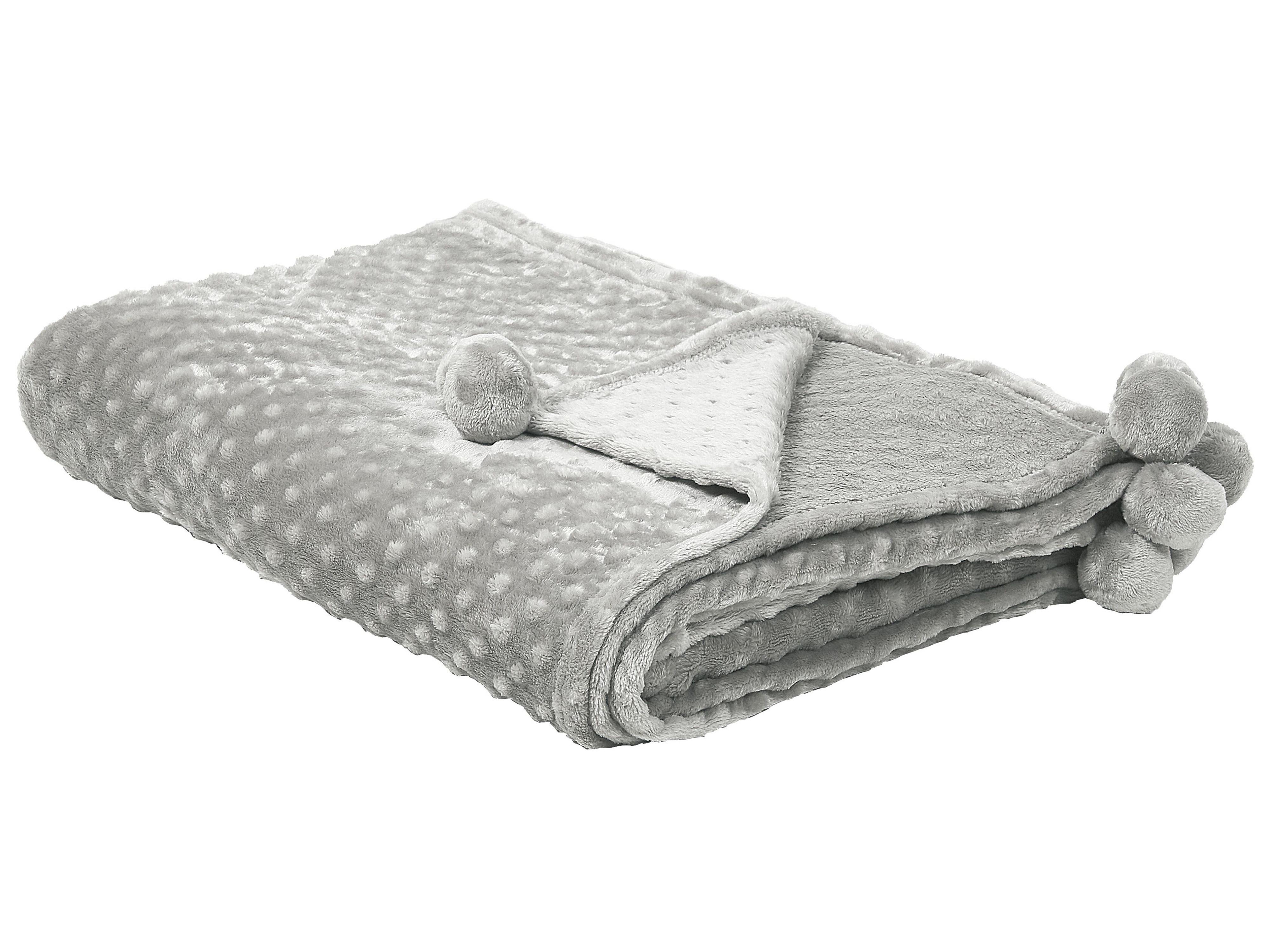 Plaid SAMUR 200 x 220 cm Lichtgrijs