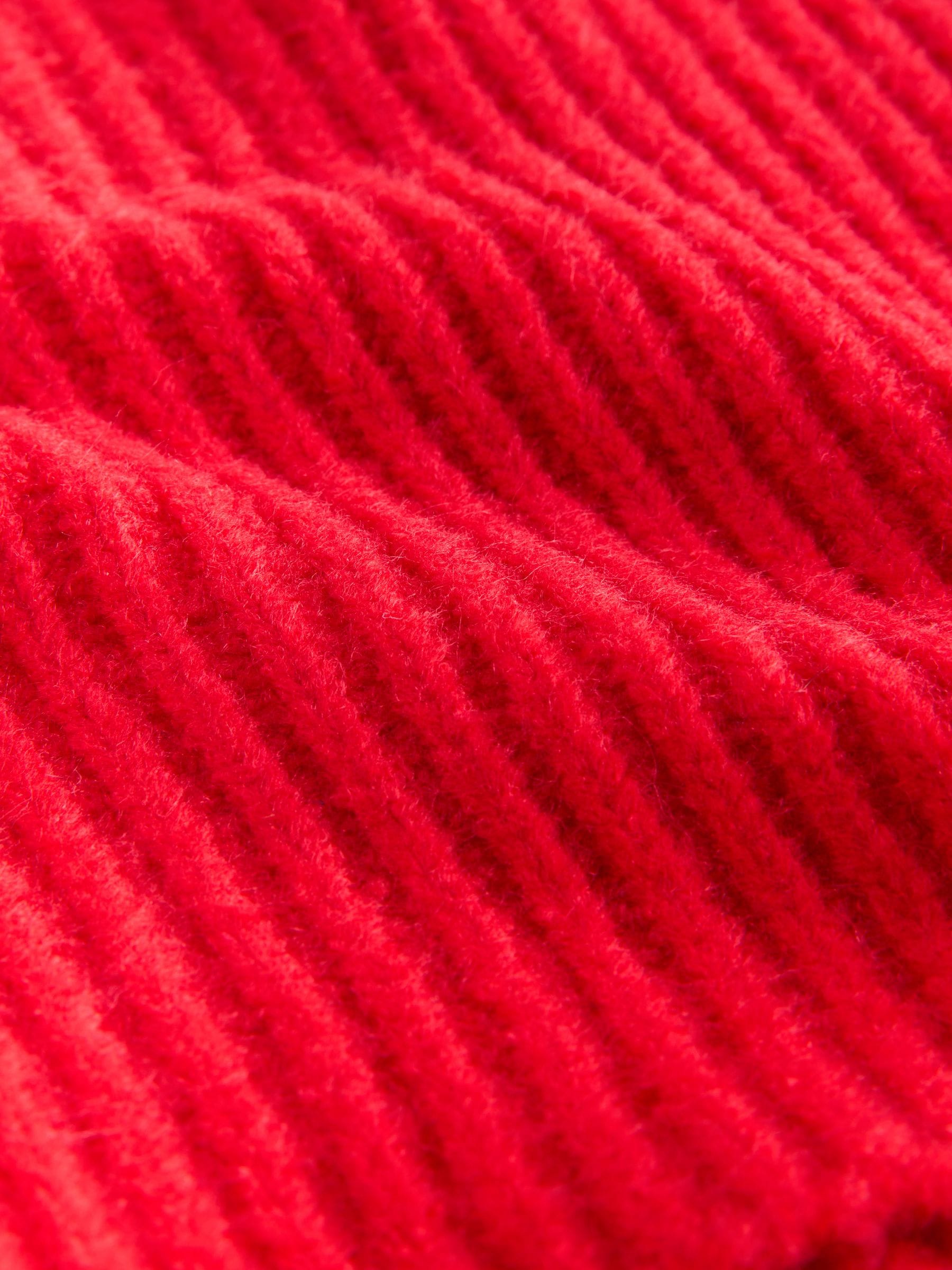 Rood - Chunky ribgebreide colsjaal (1-16jr)