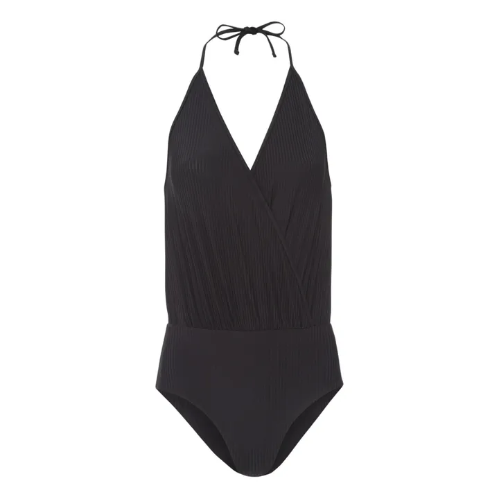 Albertine Maillot 1 Pièce Camarat Côtelé | Noir