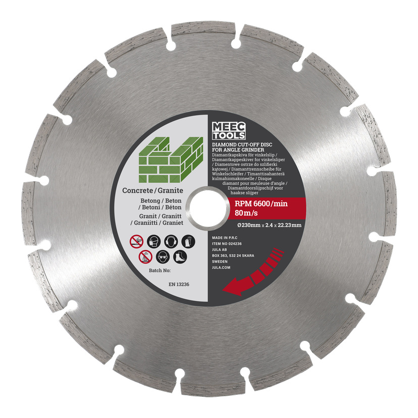 Diamantkappeskive for vinkelsliper Ø230