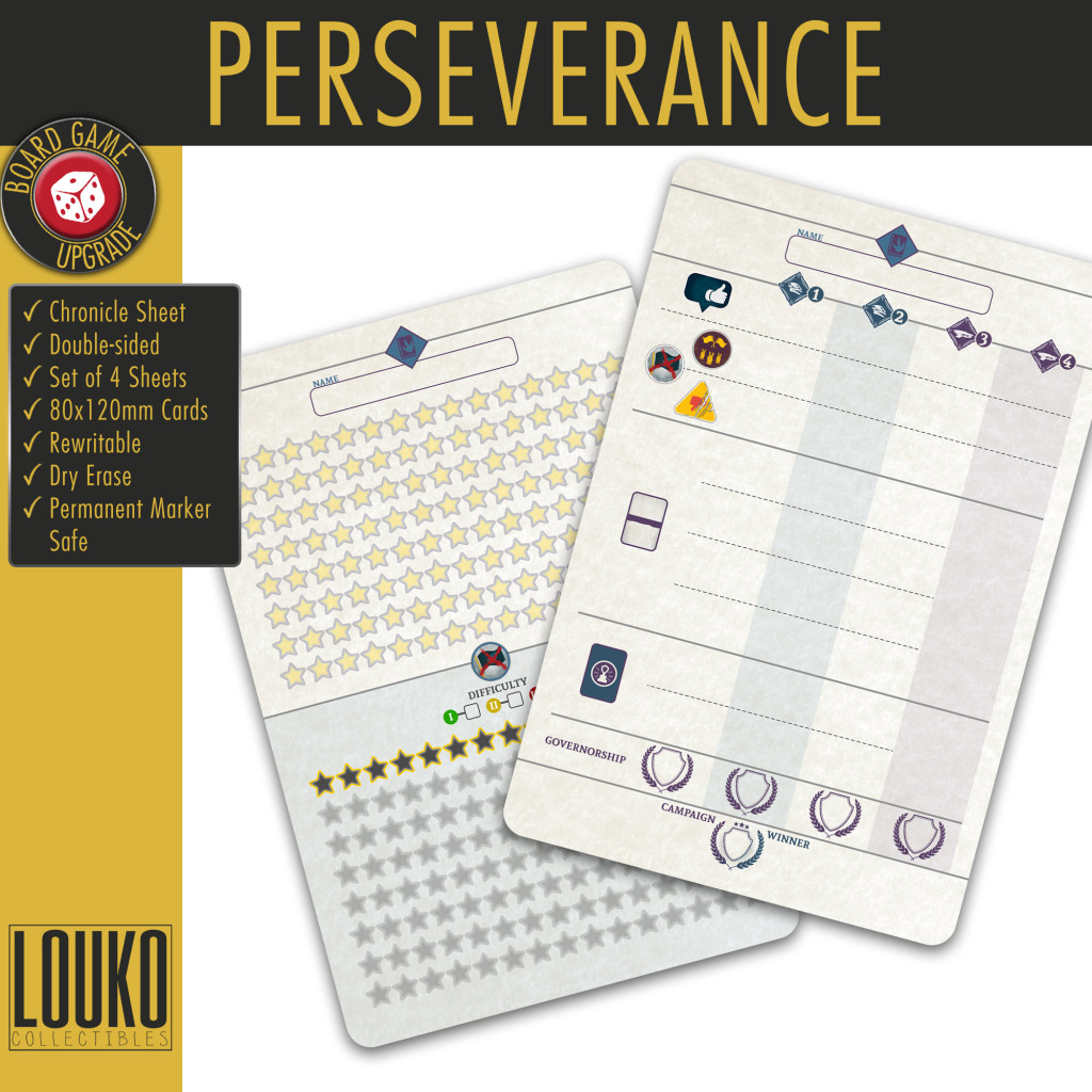 Feuilles de campagne réinscriptibles pour Perseverance : Castaway Chronicles