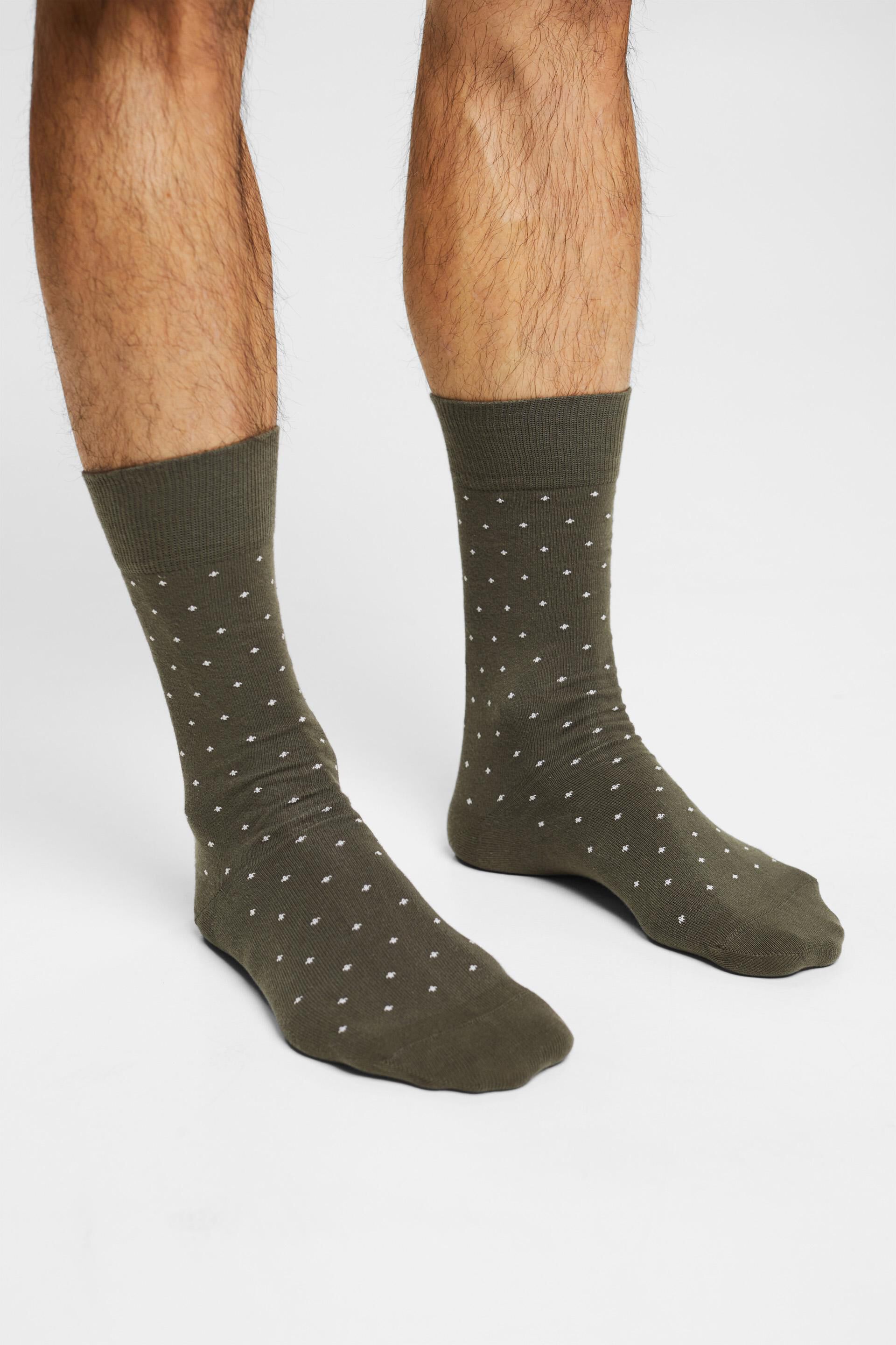 Lot de 2paires de chaussettes ornées d’un motif à pois, coton biologique