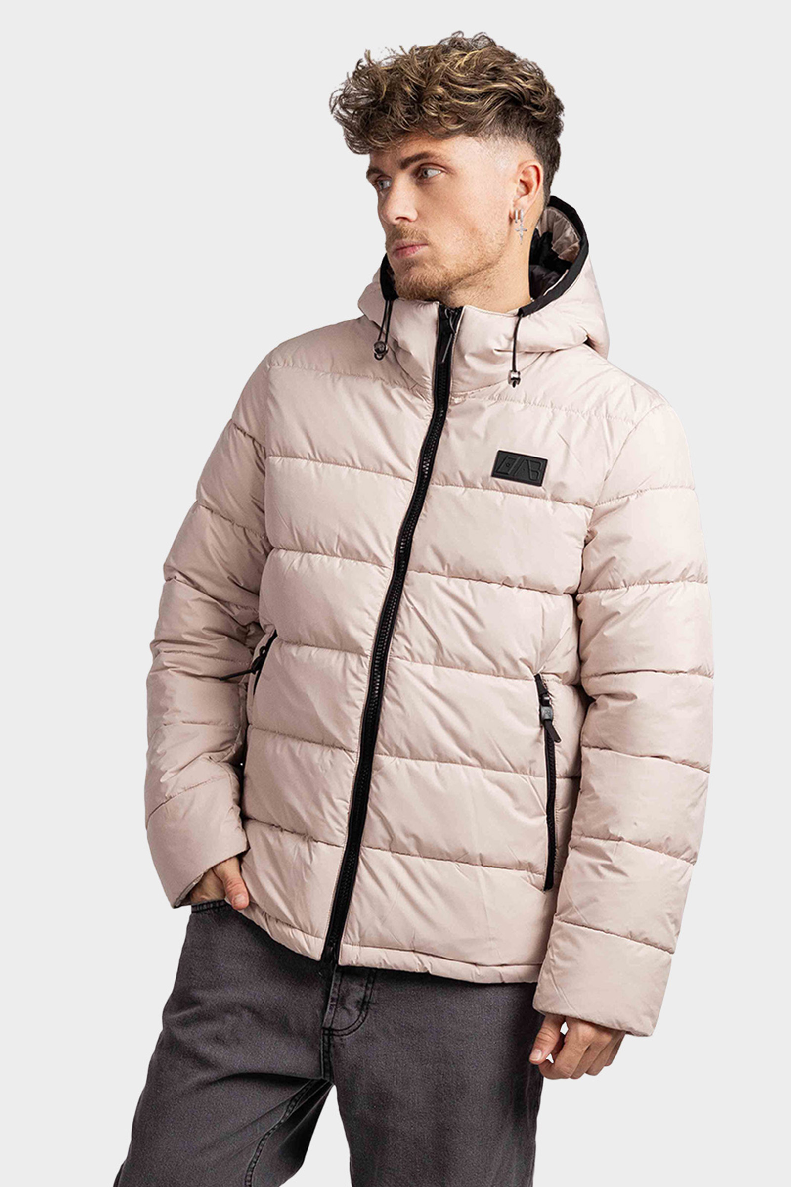 AB Lifestyle Matte Puffer Winterjas Heren Roze