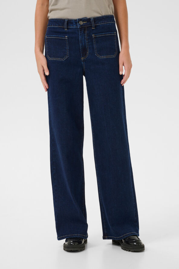 Kaffe KAkarla HW Wide Jeans Dark unwashed blue