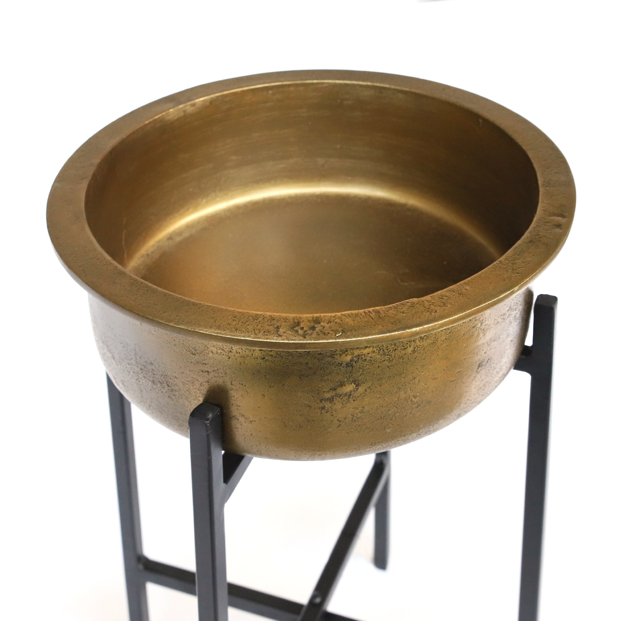 Pflanzenständer aus Gusseisen S, gold, schwarz, H 41 cm, Ø 31 cm günstig bestellen