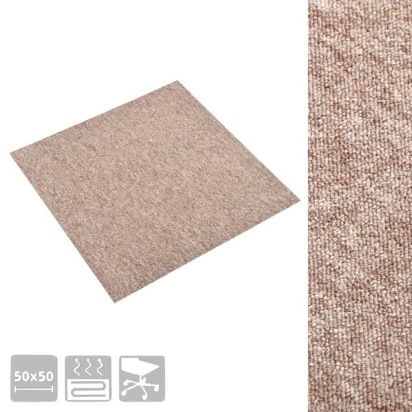 vidaXL Teppefliser gulv 20 stk 5 m² 50x50 cm beige