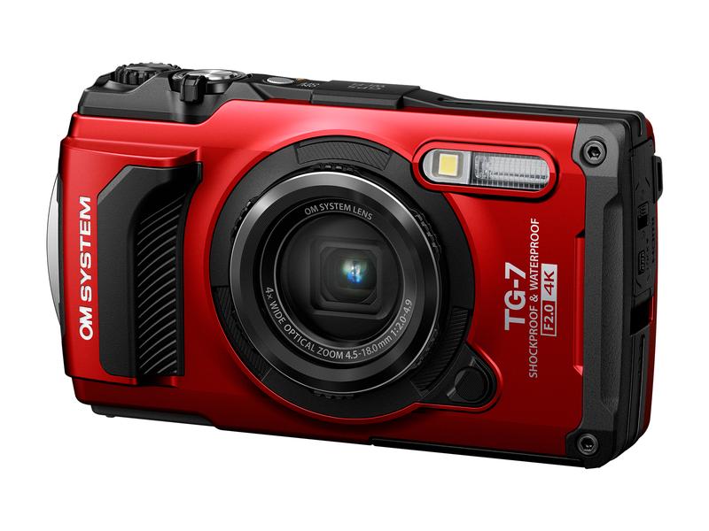 OM-System Fotokamera TG-7 Rot Entwickelt für Adrenalinjunkies, die schnelle Action unter extremen Bedingungen festhalten wollen